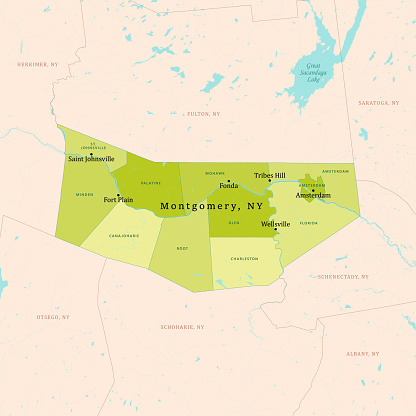 NY Montgomery Vector Map Green