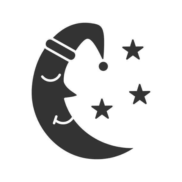 Best Crescent Moon Face Silhouette Illustrations, Royalty-Free Vector Graphics & Clip Art - iStock