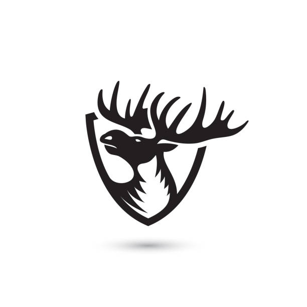 Moose symbol - vector illustration Moose symbol moose stock illustrations