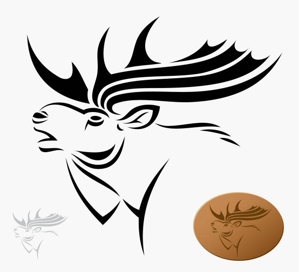 ilustraciones, imágenes clip art, dibujos animados e iconos de stock de moose-ilustración vectorial - alaska