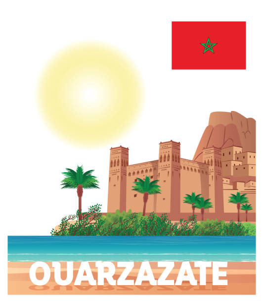 ilustrações de stock, clip art, desenhos animados e ícones de morocco travel - marrakech desert