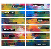 Mosaic colorful banner background