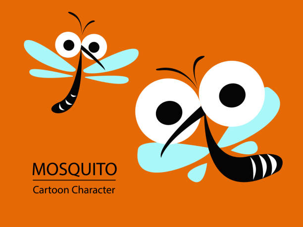 stockillustraties, clipart, cartoons en iconen met mosquito de drager van dengue koorts en zika-virus. mosquito controle concept. vector illustratie ontwerp. - muggen
