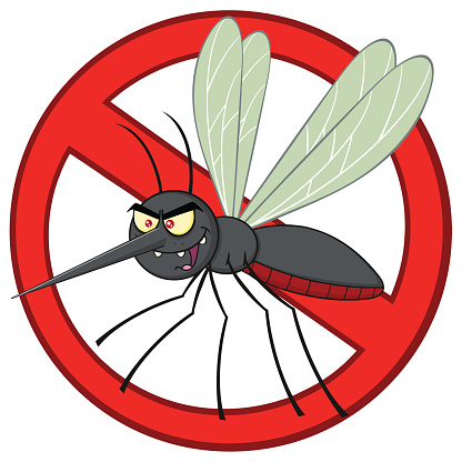 Mosquito With Prohibited Symbol