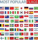 Vector Set of Flat National Flags
