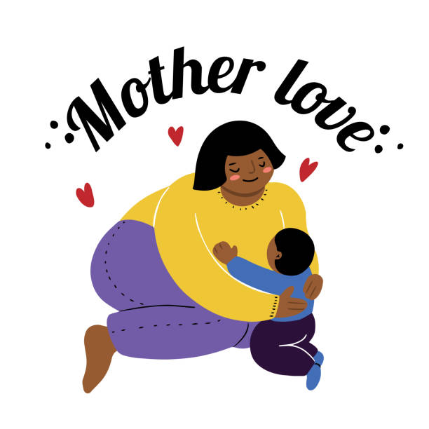Mother love  african american mothers day stock illustrations