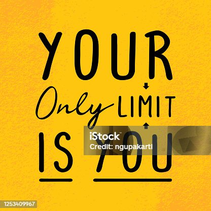 istock Motivation and inspiration quote poster. Vector illustration vintage design with grunge texture. 1253409967