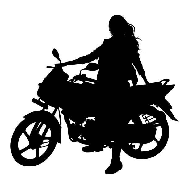 Download Best Sexy Woman Motorcycle Silhouettes Illustrations ...