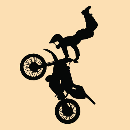 motocross jump vector