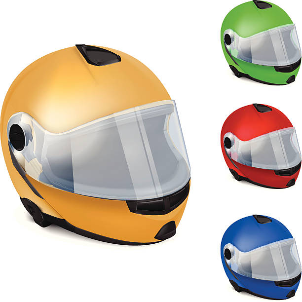 Motorcycle helmet Motorcycle helmet with visor helmet stock illustrations