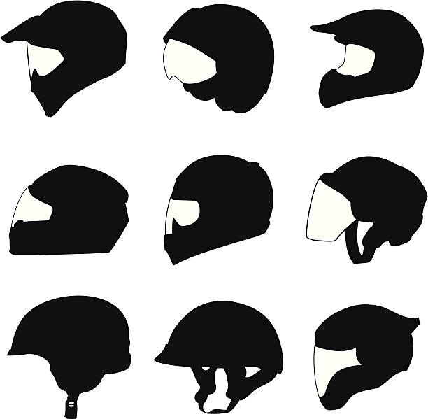 illustrations, cliparts, dessins animés et icônes de casque de moto - casque moto