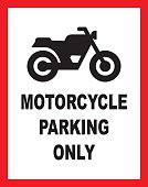 Vector of Motorcycle road sign prohibiting.