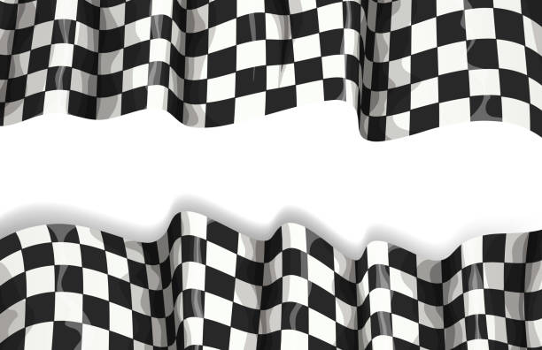 Black and White Checkered Racing Flag 60x90cm Lattice Motorsport Banner 