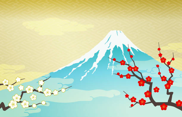 正月 日本 風景 イラスト素材 - iStock
