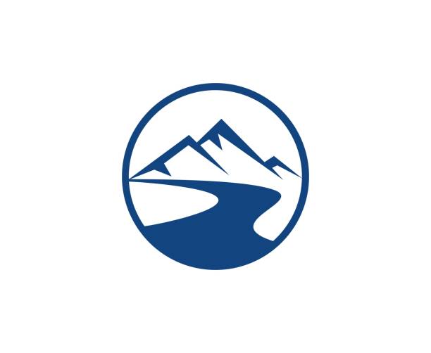 Mountain icon This illustration/vector you can use for any purpose related to your business. river stock illustrations