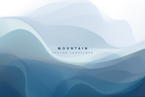 Mountain landscape. Mountainous terrain. Vector illustration. Abstract background. stock illustration