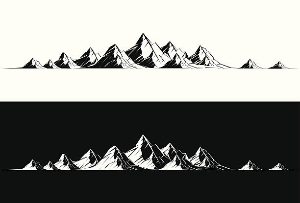 Mountain Range Illustration of a mountain range mt olympus stock illustrations