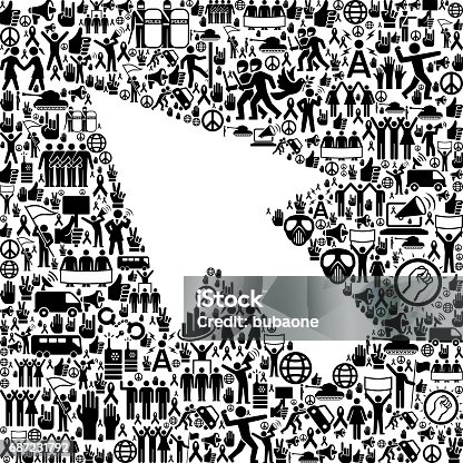 istock Mouse Pointer Protest and Civil Rights Vector Icons Background 687231792