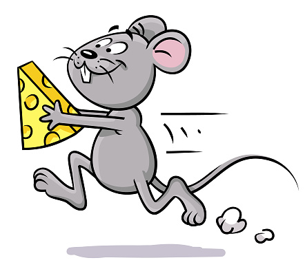 Mouse Stealing Cheese