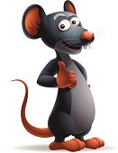 A funny mouse giving a thumbs up.