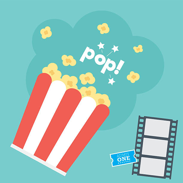 illustrations, cliparts, dessins animés et icônes de cinéma avec pop-corn - pop corn