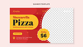 Food banner template for restaurant and cafe
