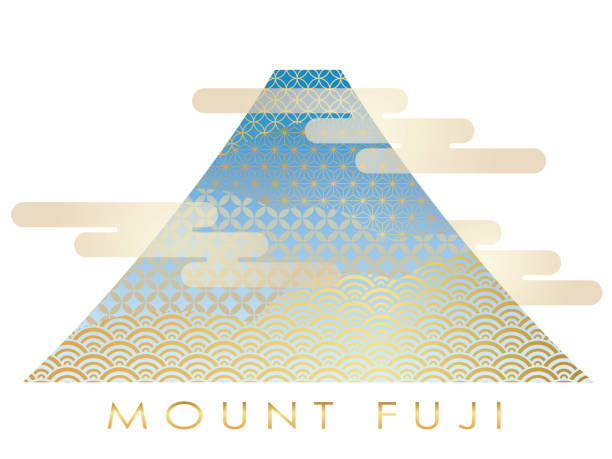富士山は、日本の文様、ベクトル図で飾られて。 - 富士山点のイラスト素材／クリップアート素材／マンガ素材／アイコン素材