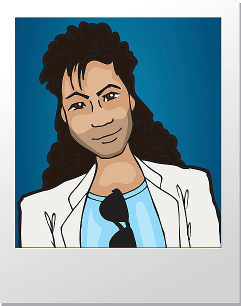 Mullet Photo Photo of a man or woman with a mullet hairstyle from the 1980's. mullet haircut photos stock illustrations