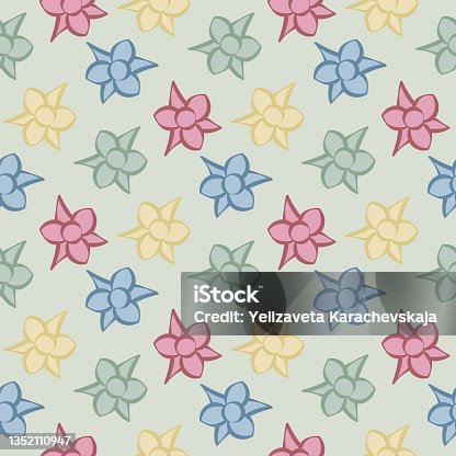 istock Multi-colored bows seamless pattern. Cute nodules abstract 1352110947