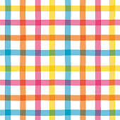 istock Multicolored Gingham Pattern. Vector bright print for fabric or wallpaper. Stock illustration 1322340219