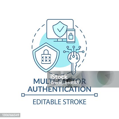 istock Multi-factor authentication concept icon 1306166549