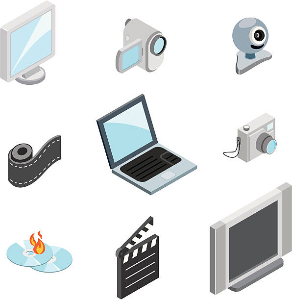 Multimedia icons | ISO collection vector art illustration