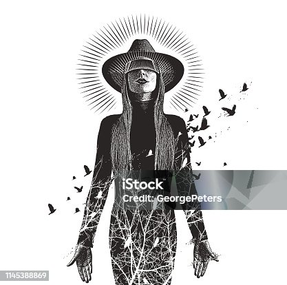 istock Multiple exposure of a Beautiful woman using virtual reality headset to connect with nature 1145388869
