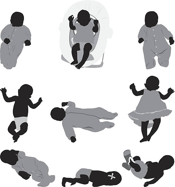 Multiple images of babies Multiple images of babieshttp://www.twodozendesign.info/i/1.png baby human age stock illustrations