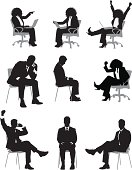Multiple images of busines people sitting on chairhttp://www.twodozendesign.info/i/1.png