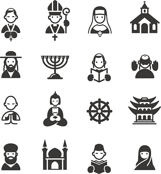 illustrazioni stock, clip art, cartoni animati e icone di tendenza di icone religiose - papa