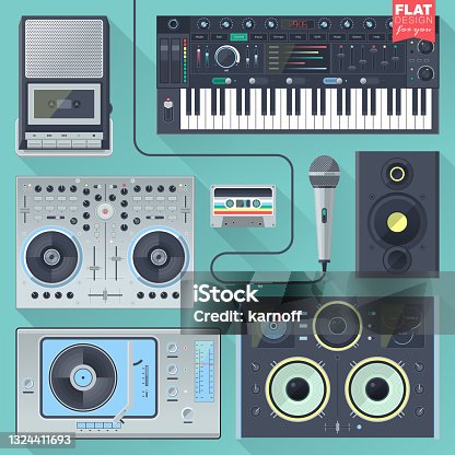 istock Music gadgets and instruments 1324411693
