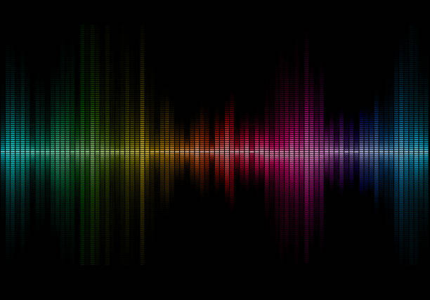 music sound waves vector art illustration