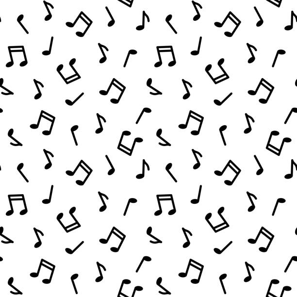 Musical seamless pattern Musical pattern with notes. Seamless pattern. Vector illustration. dancing designs stock illustrations