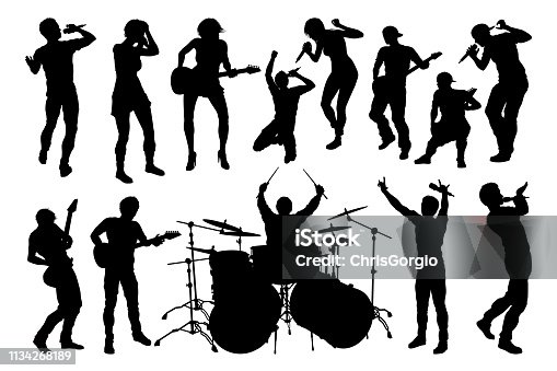 istock Musician Group Silhouettes 1134268189