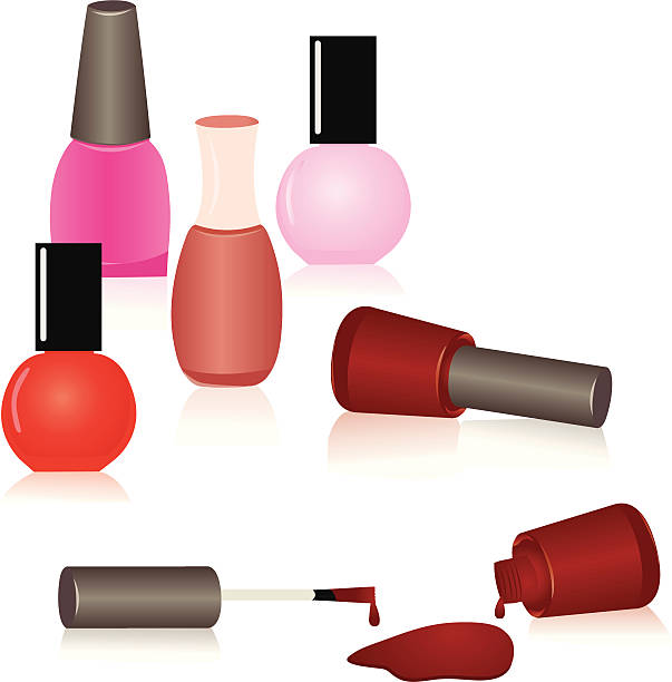 Nail Polish Gradients were used to create this image.  Extra large JPG, thumbnail JPG, and Illustrator 8 compatible EPS are included. nail polish bottle stock illustrations