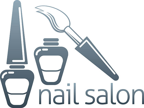 illustrazioni stock, clip art, cartoni animati e icone di tendenza di nail salon concetto - french manicure