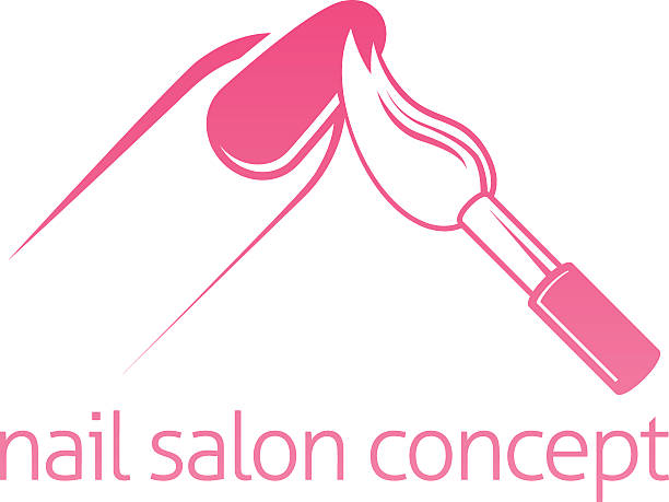illustrazioni stock, clip art, cartoni animati e icone di tendenza di nail salon concetto - french manicure