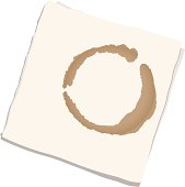 istock Napkin with coffee stain 165670715