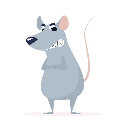 Nasty rat vector illustration.