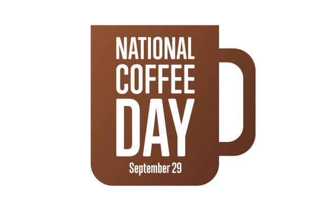 National Coffee Day. September 29. Holiday concept. Template for background, banner, card, poster with text inscription. Vector EPS10 illustration. National Coffee Day. September 29. Holiday concept. Template for background, banner, card, poster with text inscription. Vector EPS10 illustration national landmark stock illustrations