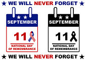 istock 9/11 National Day of Remembrance calendar . September 11, 2001 1404241953