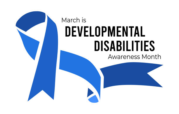 National Developmental Disabilities Awareness Month. Vector illustration on white vector art illustration