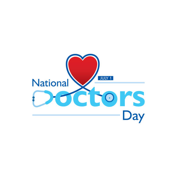 national doctors day concept poster vector illustration of national doctors day concept poster or banner design happy doctors day stock illustrations