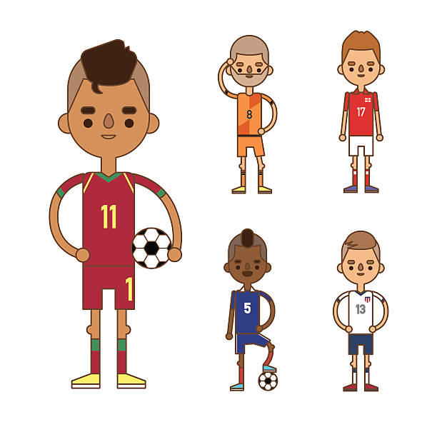 national euro cup soccer football teams vector illustration - michigan football stock illustrations